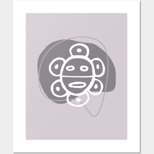 Taino Sun in Lilac Grey Posters and Art